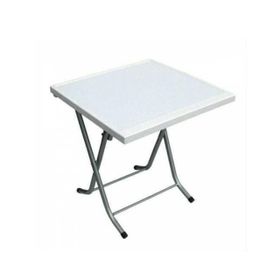 Güvenç Metal Ayaklı 60X60 cm Beyaz Katlanabilir Plastik Masa