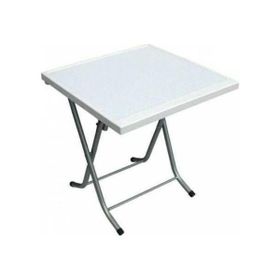 Güvenç Metal Ayaklı 60X60 cm Beyaz Katlanabilir Plastik Masa