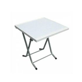Güvenç Metal Ayaklı 60X60 cm Beyaz Katlanabilir Plastik Masa
