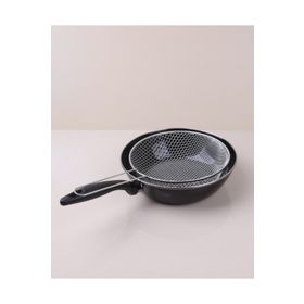Güzel Home Siyah Emaye Kızartma Wok Tava