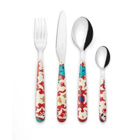 Guzzini Flower Lemon 24 Parça Kırmızı Çatal Kaşık Bıçak Takımı