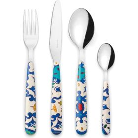Guzzini Flower Lemon 24 Parça Mavi Çatal Kaşık Bıçak Takımı