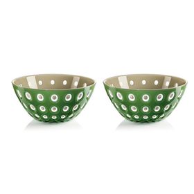 Guzzini Le Murrine 12 cm Yeşil Kahverengi 2'li Kase