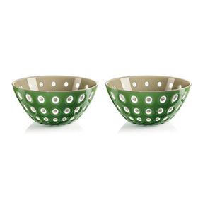 Guzzini Le Murrine 12 cm Yeşil Kahverengi 2'li Kase