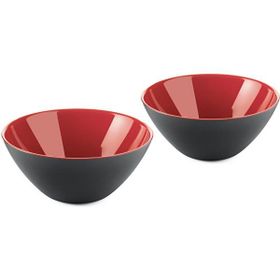 Guzzini My Fusion 12 cm Siyah Kırmızı 2'li Kase