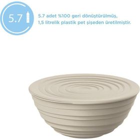 Guzzini Tierra L Kapaklı Kil Rengi Salata Kasesi