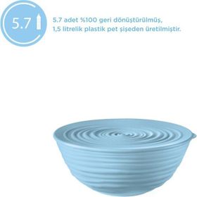 Guzzini Tierra M Kapaklı Mavi Salata Kasesi