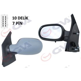 Gva 1011206 Megane Scenic 97 Elektrik Isıtmalı Astarlı Asferik Sol Dış Dikiz Aynası