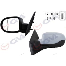 Gva 1014191 Clio 09 Elektrik Isıtmalı Astarlı Asferik Sol Dış Dikiz Aynası