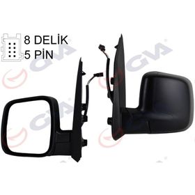 Gva 1029331 Fiorino-Bipper-Nemo 07 Elektrik Isıtmalı Konveks Sol Dış Dikiz Aynası