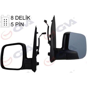 Gva 1029333 Fiorino-Bipper-Nemo 07 Elektrik Isıtmalı Astarlı Konveks Sol Dış Dikiz Aynası