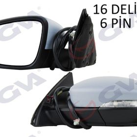 Gva 1075721 Jetta 11 Elektrikli Isıtmalı Sinyalli Astarlı Asferik Sol Dış Dikiz Aynası