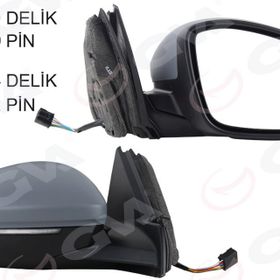 Gva 1090231 Elektrikli Sinyalli Katlanır Sensörlü AstarlıSağ Dış Dikiz Aynası
