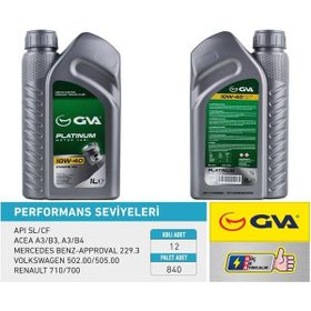 Gva 10W40 1 lt Platinyum Mineral Motor Yağı