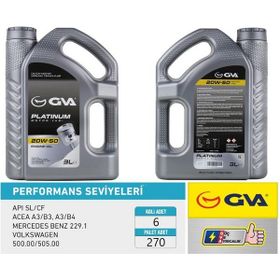 Gva 20W50 3 lt Platinyum Mineral Motor Yağı