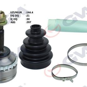 Gva 4414110K Clio II 1.4i 16 V 98-05 Kangoo 98-08 ABS'li 26 Diş 21x30x52.2 144.5 mm Dış Ön Aks Kafası