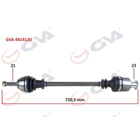 Gva 4414120 Sağ Kangoo 1.9 Dti 98-08 721 mm Komple Aks