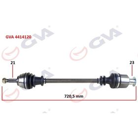 Gva 4414120 Sağ Kangoo 1.9 Dti 98-08 721 mm Komple Aks