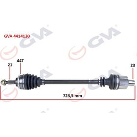 Gva 4414130 Sağ Clio II 1.5 Dci 98-05 Abs'li 44 Diş 728 mm Yaylı Komple Aks