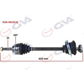 Gva 4414131 Sol Clio II 1.5 Dci 98-05 Abs'li 44 Diş 629 mm Yaylı Komple Aks