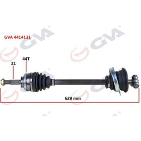 Gva 4414131 Sol Clio II 1.5 Dci 98-05 Abs'li 44 Diş 629 mm Yaylı Komple Aks