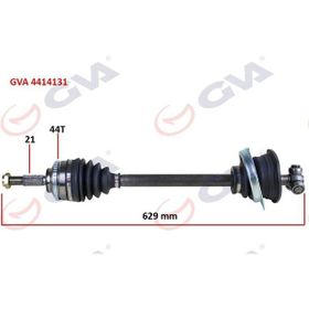 Gva 4414131 Sol Clio II 1.5 Dci 98-05 Abs'li 44 Diş 629 mm Yaylı Komple Aks