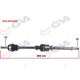 Gva 4414160 Sağ Clio III 1.5 Dci 05- Logan 1.4-1.6-1.5 Dci 07- 897 mm Komple Aks