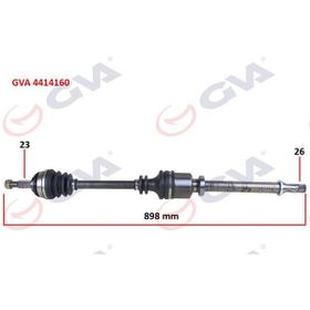 Gva 4414160 Sağ Clio III 1.5 Dci 05- Logan 1.4-1.6-1.5 Dci 07- 897 mm Komple Aks