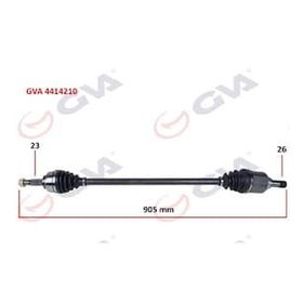 Gva 4414210 Sağ Symbol-Thalia/Logan II 1.5 Dci 12- Abs'li Komple Aks