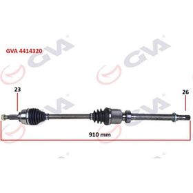 Gva 4414320 Sağ Clio IV 1.5 Dci 12- 75-90Hp Komple Aks