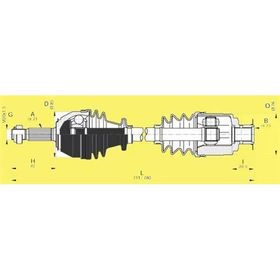 Gva 4417040 Sağ R21 Manager 1.7 86-93 742 mm Komple Aks