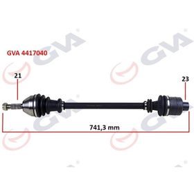 Gva 4417040 Sağ R21 Manager 1.7 86-93 742 mm Komple Aks