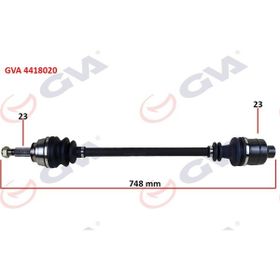 Gva 4418020 Sağ Laguna I 1.6 16 V 93-01 747 mm Komple Aks