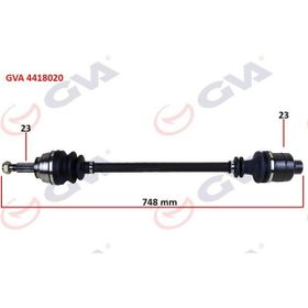 Gva 4418020 Sağ Laguna I 1.6 16 V 93-01 747 mm Komple Aks