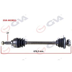 Gva 4419011 Sol Trafic II-Opel Vivaro 1.9 Dci 01 676 mm Komple Aks
