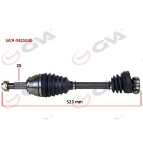 Gva 4421030 Sağ Palio-Albea-Doblo 1.3 Mtj 06 Kisa Tip 523 mm Komple Aks