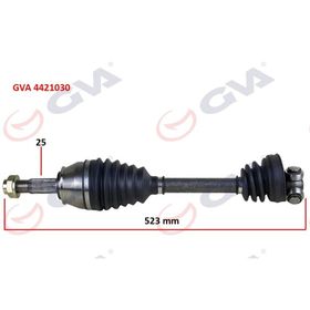 Gva 4421030 Sağ Palio-Albea-Doblo 1.3 Mtj 06 Kisa Tip 523 mm Komple Aks