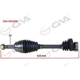 Gva 4421030 Sağ Palio-Albea-Doblo 1.3 Mtj 06 Kisa Tip 523 mm Komple Aks