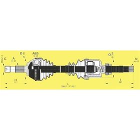 Gva 4427003 Sağ Ducato-Boxer-Jumper 2.5 D 94-02 18Q Abs'li 54 Diş 1085 mm Komple Aks