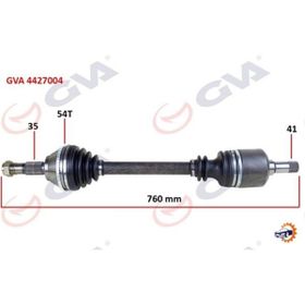 Gva 4427004 Sol Ducato-Boxer-Jumper 2.5 D 94-02 18Q Abs'li 54 Diş 762 mm Komple Aks