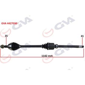 Gva 4427030 Sağ Ducato-Boxer-Jumper 2.2 Mjtd-2.3 Mjtd 06- 1142 mm Komple Aks