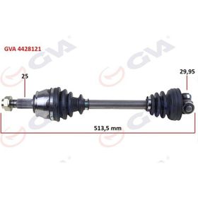 Gva 4428121 Sol Aks Lale'siz Grande Punto 1.3 Dmtj 75Hp 514 mm Komple Aks