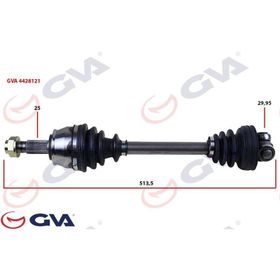 Gva 4428121 Sol Aks Lale'siz Grande Punto 1.3 Dmtj 75Hp 514 mm Komple Aks