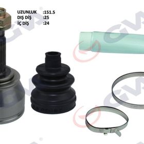 Gva 4429001K Doblo 1.9 JTD 01- Doblo-Albea 1.3 MTJ 05- 25x24x51 152 mm Dış Ön Aks Kafası