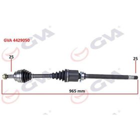 Gva 4429050 Sağ Milli Doblo 1.6 Mjt At/Mt 10- 965.5 mm Komple Aks