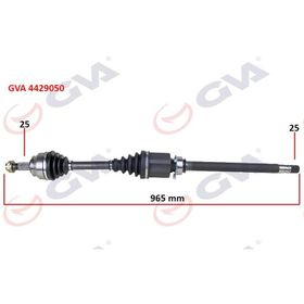 Gva 4429050 Sağ Milli Doblo 1.6 Mjt At/Mt 10- 965.5 mm Komple Aks