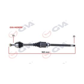 Gva 4429050 Sağ Milli Doblo 1.6 Mjt At/Mt 10- 965.5 mm Komple Aks