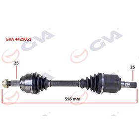 Gva 4429051 Sol Doblo 1.6 Mjt At/Mt 10- 596 mm Komple Aks