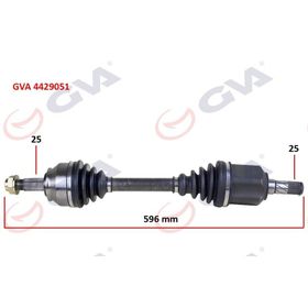 Gva 4429051 Sol Doblo 1.6 Mjt At/Mt 10- 596 mm Komple Aks