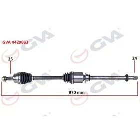 Gva 4429063 Sağ Milli Doblo 1.3 Multijet 10 970 mm Komple Aks